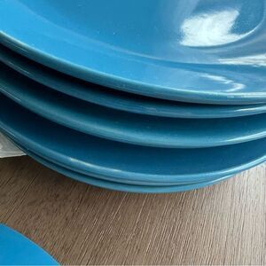 Royal Norfolk Plates 7.5 inch (side plates) Set of 8 Solid Teal Blue